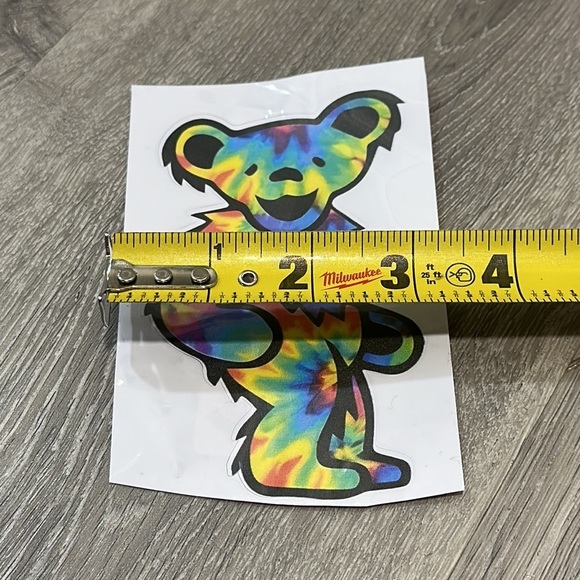 The Grateful Dead Stickers Dancing Bear Tye Die New Logo Band Hippy Sticker - Picture 8 of 8